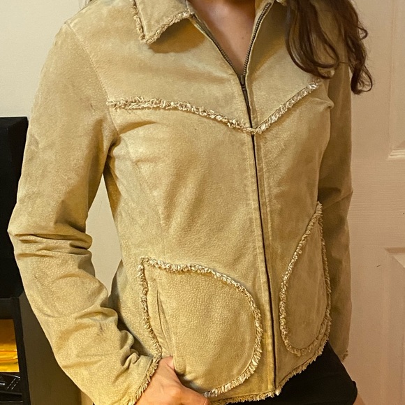 Williams Leather Maxima Beige Jacket - Picture 1 of 3